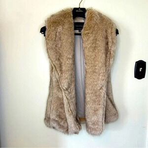 Anthropologie Sanctuary Tan Faux Fur Vest